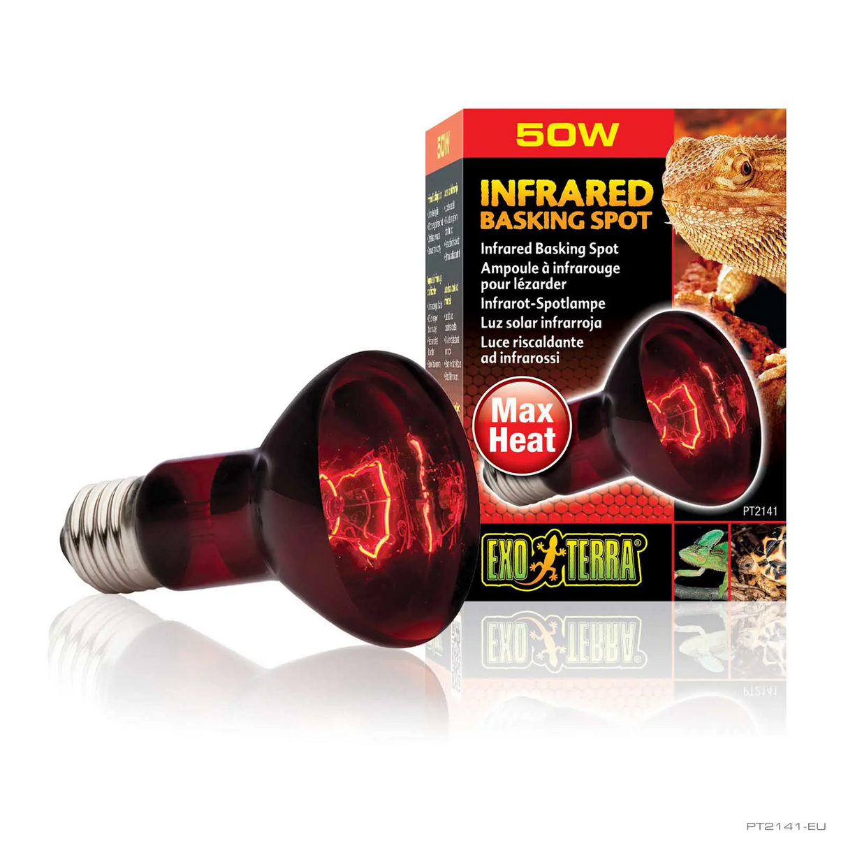 Exo Terra HeatGlo Infrared Spot Lamp R20 50W - Mill Race Garden Centre