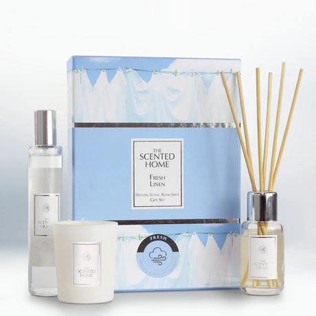 Scented Home Fresh Linen Gift Set by Ashleigh & Burwood - Mill Race Garden Centre