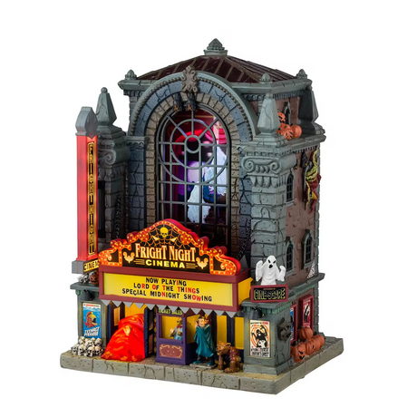 Fright Night Cinema B/O (4.5V) Lemax Spooky Town Illuminated Buildings - Mill Race Garden Centre