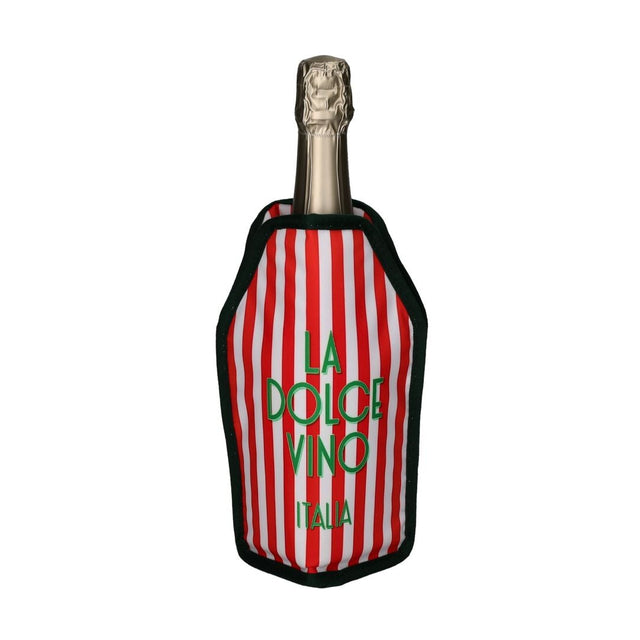 Gift Company Froid Cooling Sleeve with La Dolce Vino Italia design for wine bottles, keeps drinks cool and stylish.