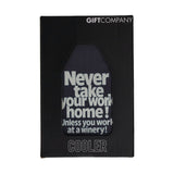Black Froid Cooling Sleeve by GiftCompany with winery slogan design, fits wine bottles to keep them cool.