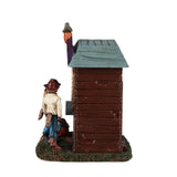 Lemax Spooky Town Full Moon Bar table accent featuring a spooky bar scene under a full moon in a detailed, festive display