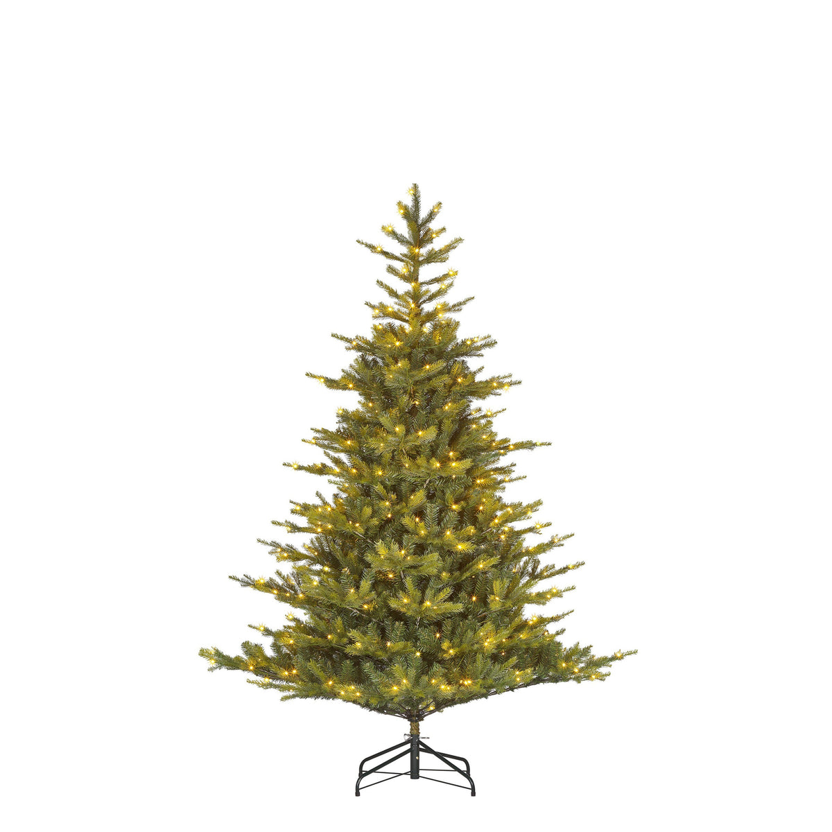 Edelman Black Box Grimshaw Prelit Artificial Christmas Tree with Warm White LEDs, Timer and Dimmer