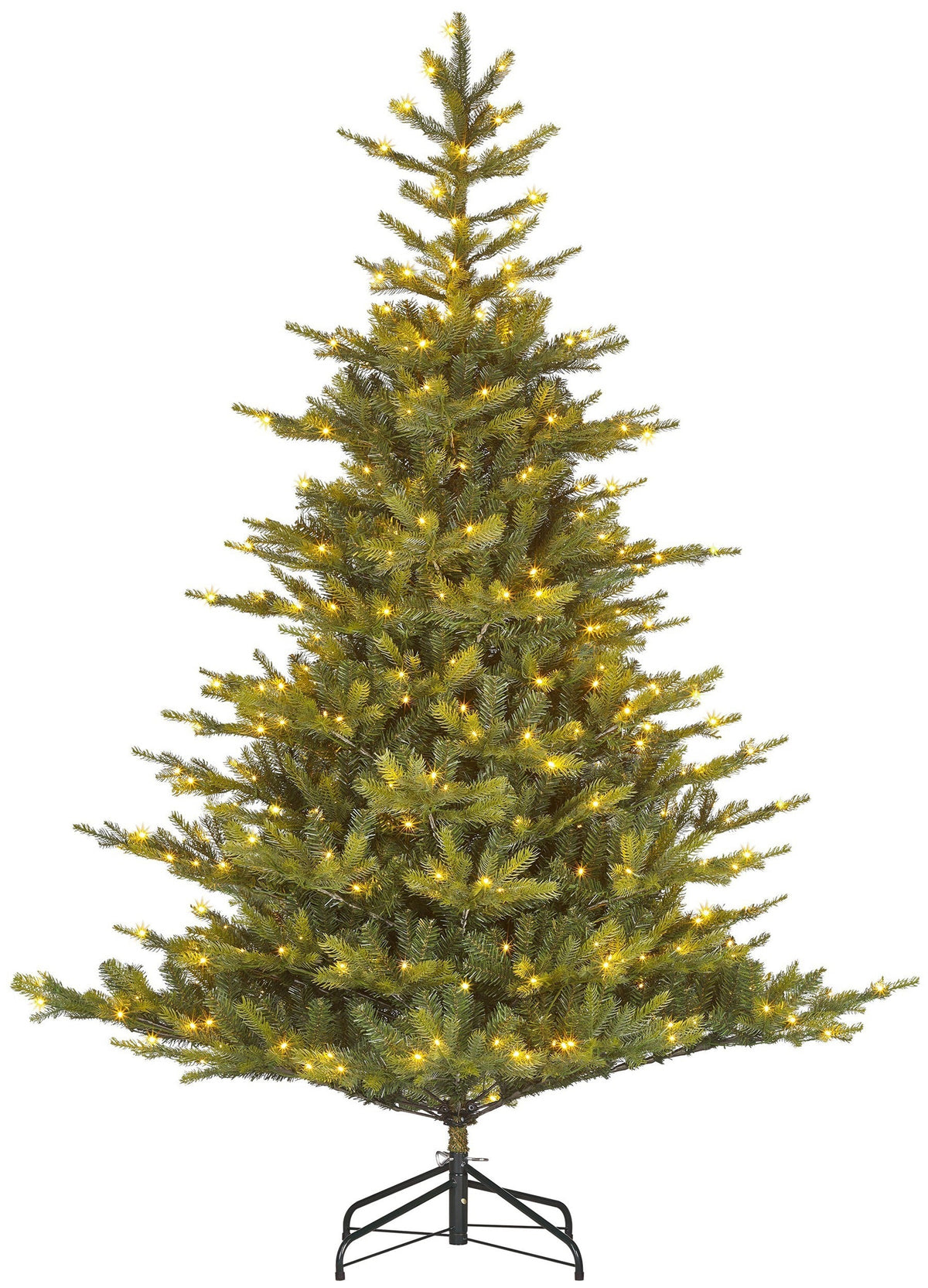 Edelman Black Box Grimshaw Prelit Artificial Christmas Tree with Warm White LEDs, Timer and Dimmer