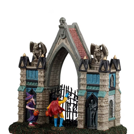 Gargoyle Gate Lemax Spooky Town Table Accent - Mill Race Garden Centre