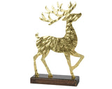 Gold Hammered Iron Deer Ornament by Kaemingk