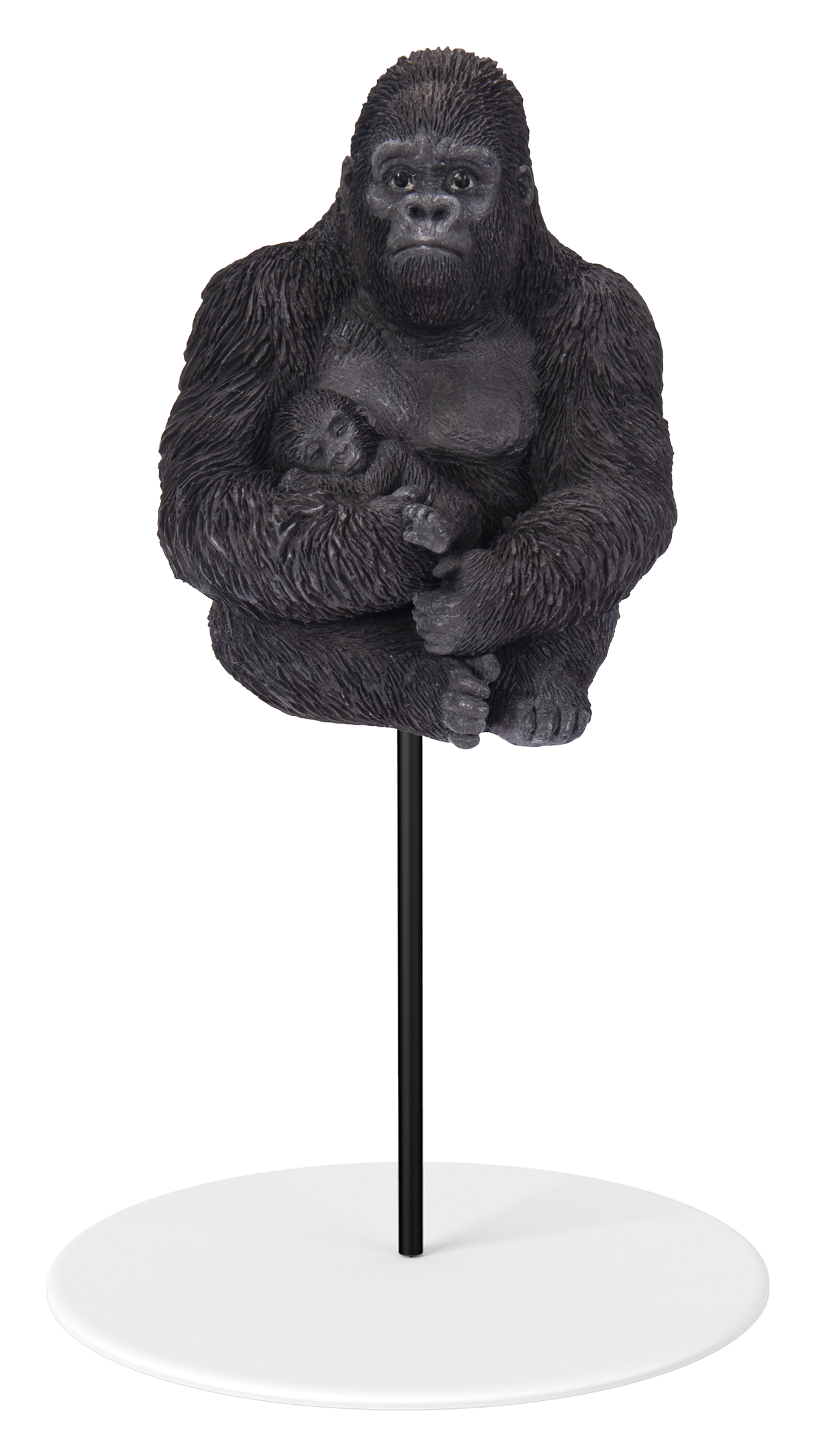 Mother and Baby Gorilla Plant Pal Resin Ornament By Vivid Arts - Mill Race Garden Centre