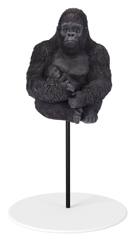 Mother and Baby Gorilla Plant Pal Resin Ornament By Vivid Arts - Mill Race Garden Centre