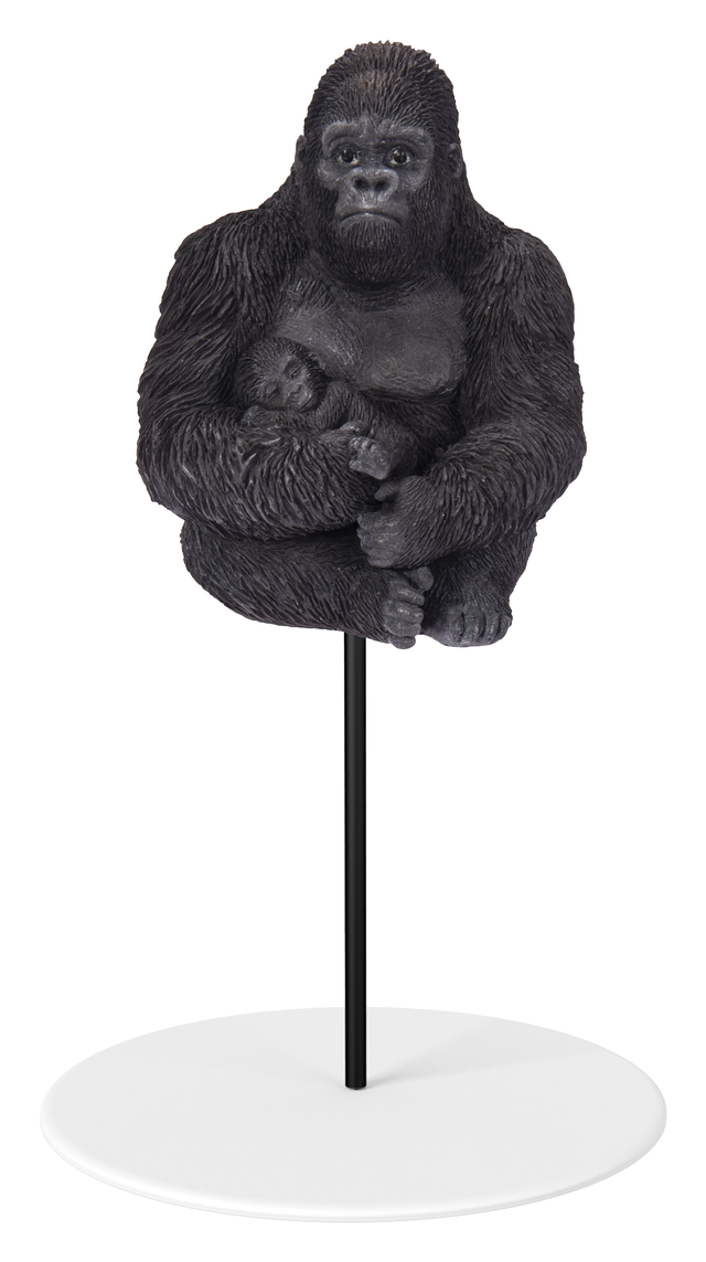 Mother and Baby Gorilla Plant Pal Resin Ornament By Vivid Arts - Mill Race Garden Centre