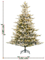Edelman Black Box Frosted Grimshaw Prelit Artificial Christmas Tree with Warm White LEDs, Timer and Dimmer