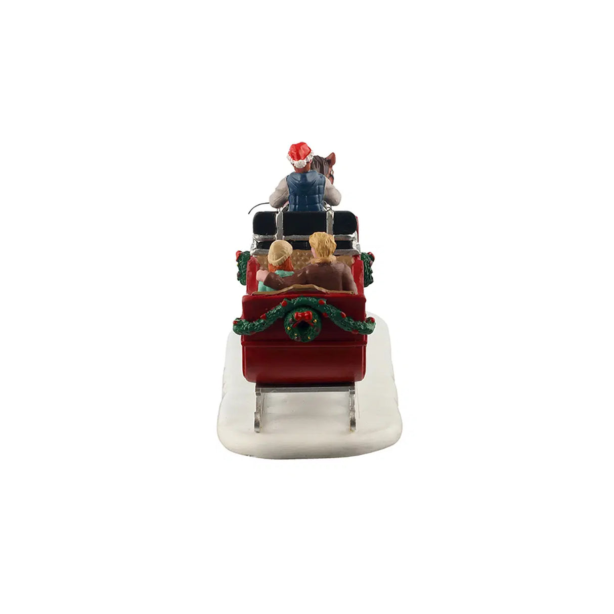 Lemax Holiday Sleigh Ride table accent featuring a festive sleigh and reindeer scene for holiday decorations.