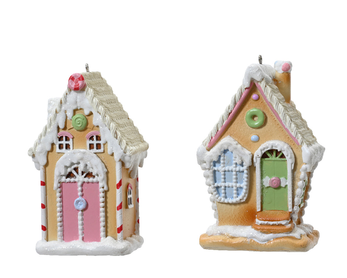 10cm Christmas Polyresin House Assorted by Kaemingk