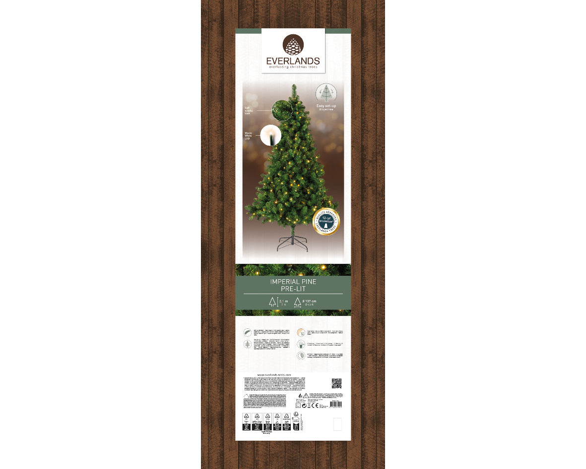 7ft Pre-Lit Imperial Pine Artificial Christmas Tree by Kaemingk