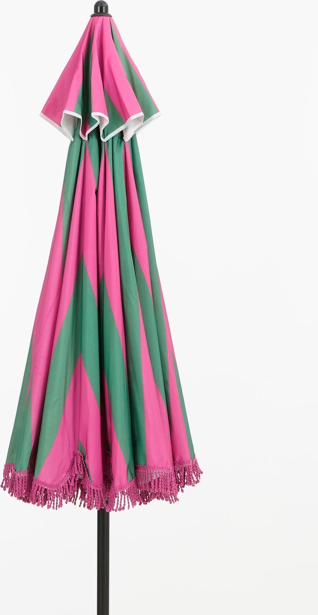 In The Mood Collection Osborn Parasol – Green & Pink Stripes