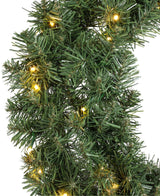 Indoor and Outdoor 60cm Battery Operated Imperial Wreath 50 LED Warm White by Kaemingk - Mill Race Garden Centre