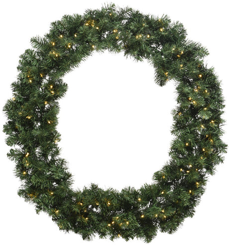 Indoor and Outdoor 60cm Battery Operated Imperial Wreath 50 LED Warm White by Kaemingk - Mill Race Garden Centre