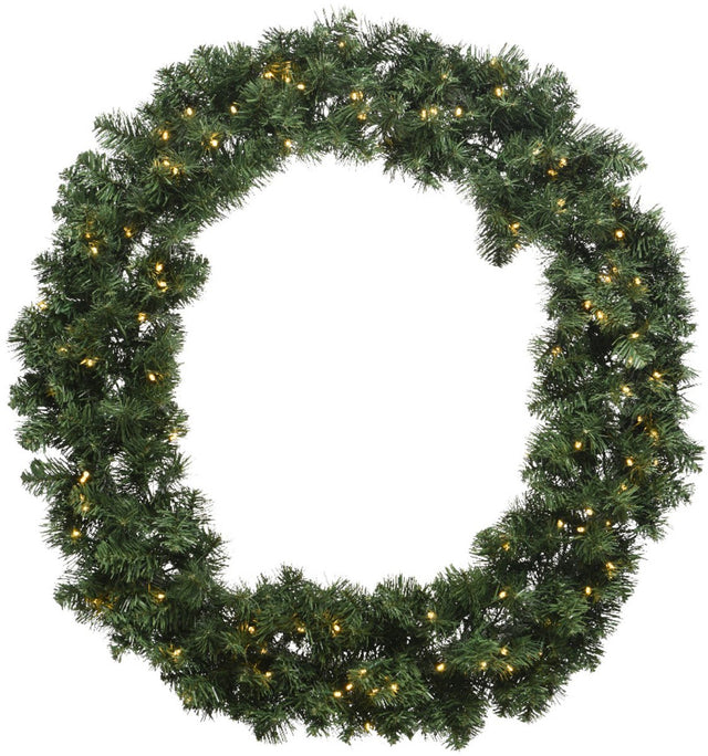 Indoor and Outdoor 60cm Battery Operated Imperial Wreath 50 LED Warm White by Kaemingk - Mill Race Garden Centre