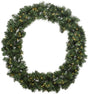 Indoor and Outdoor 60cm Battery Operated Imperial Wreath 50 LED Warm White by Kaemingk - Mill Race Garden Centre