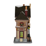 Lemax illuminated building featuring J. Spritzer's Holiday Libations and Wines from the Christmas Village collection.