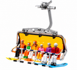 Six miniature Jagerndorfer sitting snowboarder figures for cable cars and chairlifts, 1:32 scale ski lift accessories.