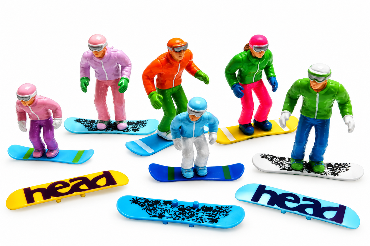 Jägerndorfer 6-Piece Standing Boarders Set – 1:32 Scale Miniature Figures for Mountain Displays