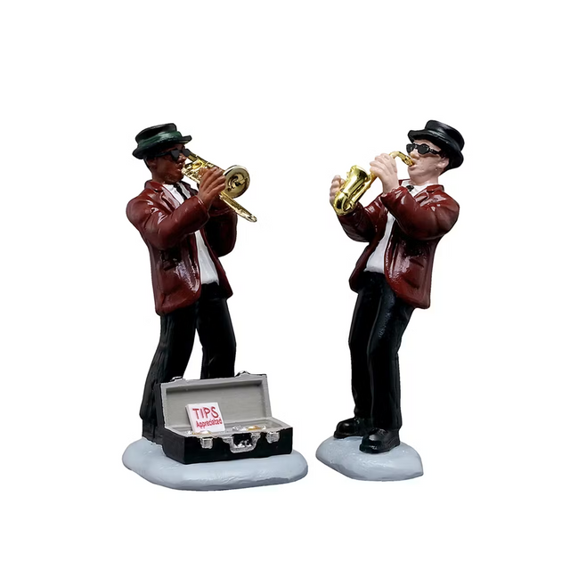 Jazz Duo Set Of 2 Lemax Christmas Village Figurine - Mill Race Garden Centre