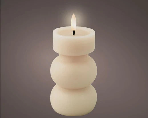 15cm LED Cream Vase Candle by Kaemingk