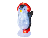 21cm LED Acrylic Outdoor Penguin Assorted Colours by Lumineo