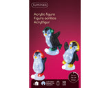 21cm LED Acrylic Outdoor Penguin Assorted Colours by Lumineo