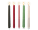 24cm LED Warm White Battery Operated Dinner Candle Assorted Colours