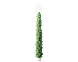 29cm LED Warm White Wick Green Tree Candle by Lumineo