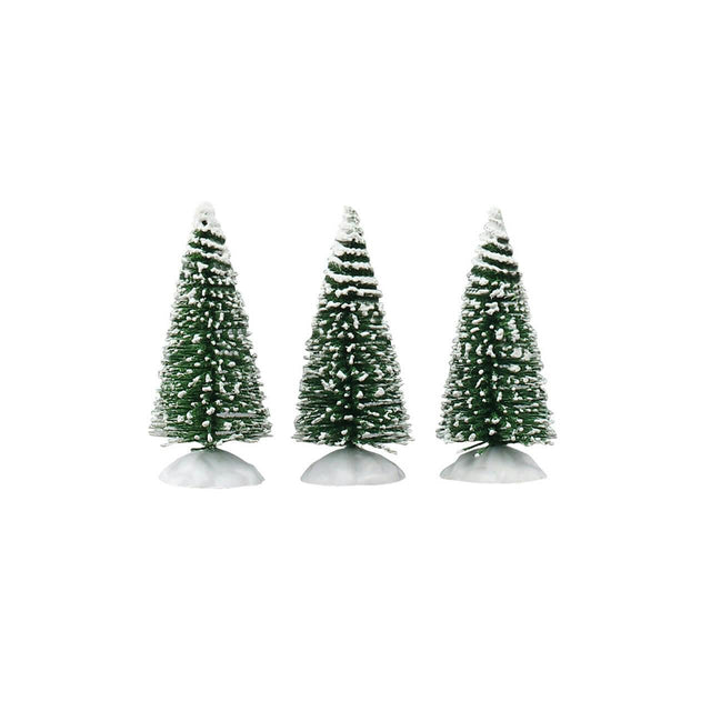 Lemax Bristle Tree, Mini, Set Of 3 Lemax Christmas Village Table Accent - Mill Race Garden Centre