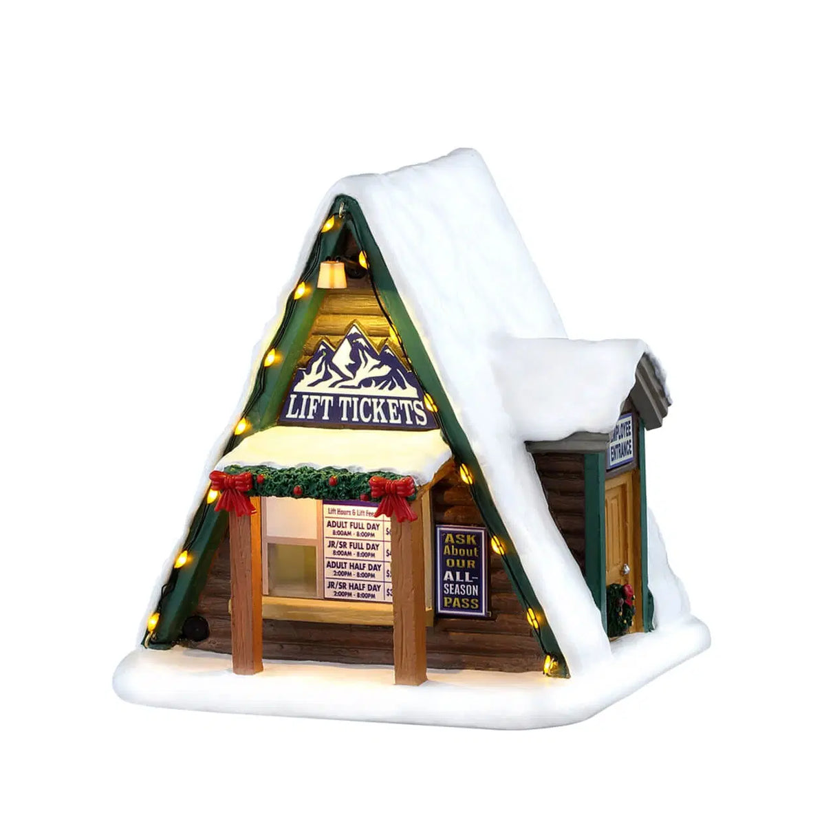 Lift Ticket Booth Lemax Christmas Village Table Accent