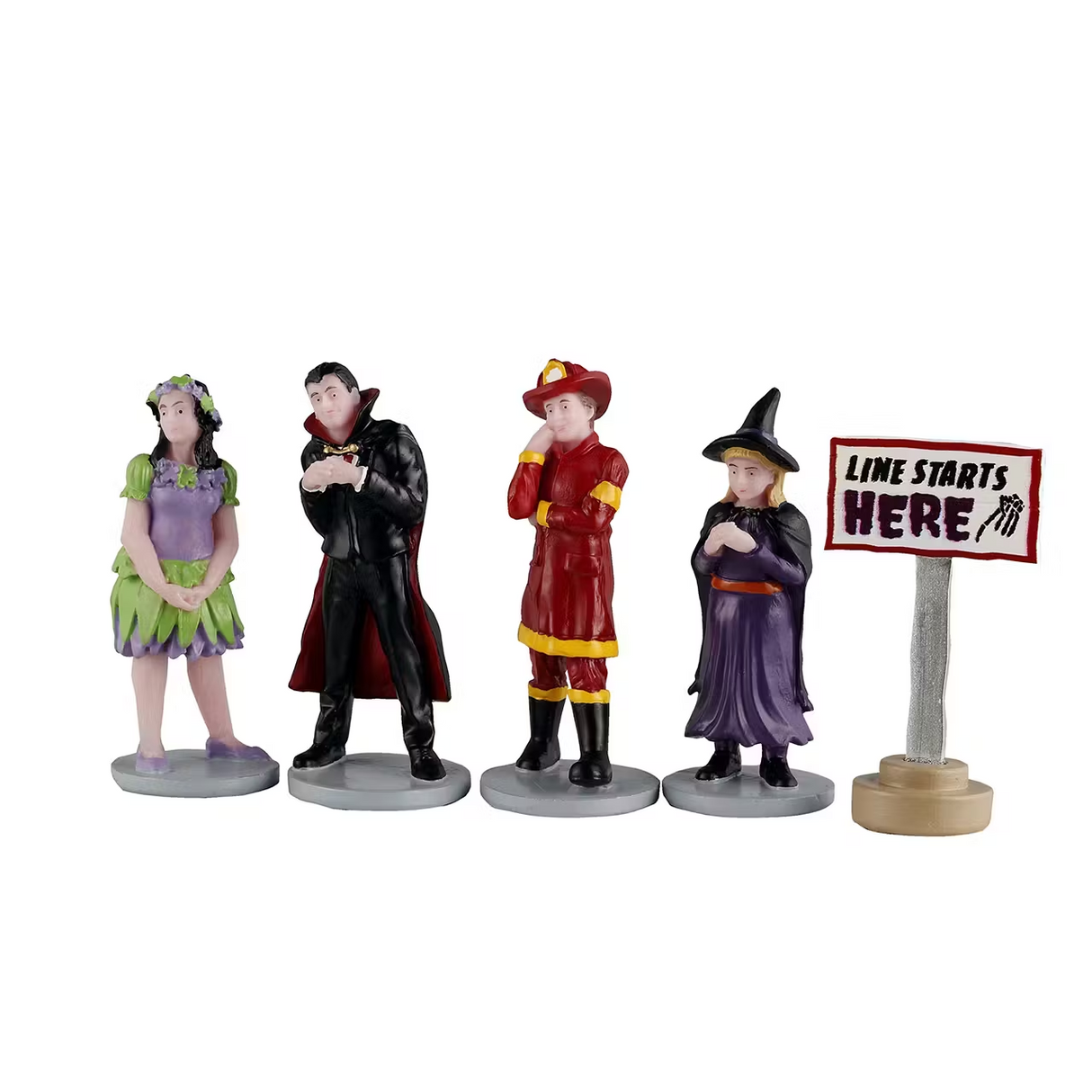 Line Stars Here Set Of 5 Lemax Spooky Town Figurines - Mill Race Garden Centre