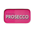 Rectangular pink Love Tray from GiftCompany featuring "I'm ready in one Prosecco" design, decorative home gift item.