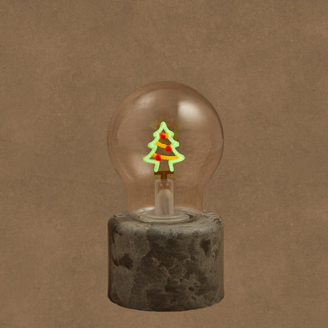 Edelman Luca Lighting multicolour LED Christmas tree table lamp made of recycled plastic, rechargeable USB cordless decorative light.