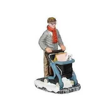 Luville Collectables Old Man with Walker – 7 cm Miniature Village Figure