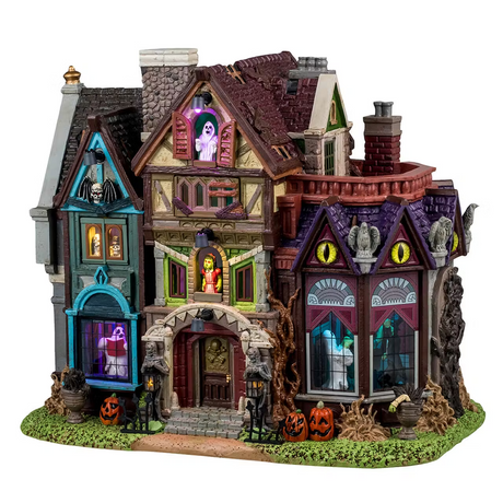 Madness Manor Incl. Adaptor 550 Ma (Black) Lemax Spooky Town Illuminated Building - Mill Race Garden Centre
