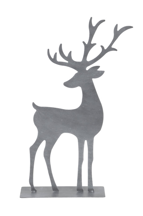 65cm Metal Grey Deer - Mill Race Garden Centre