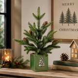 Mica Decorations Artificial Pine Tree in Green Pot – Seasonal Christmas Decoration