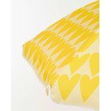 Mica Decorations Beach Parasol – Yellow Hearts Print
