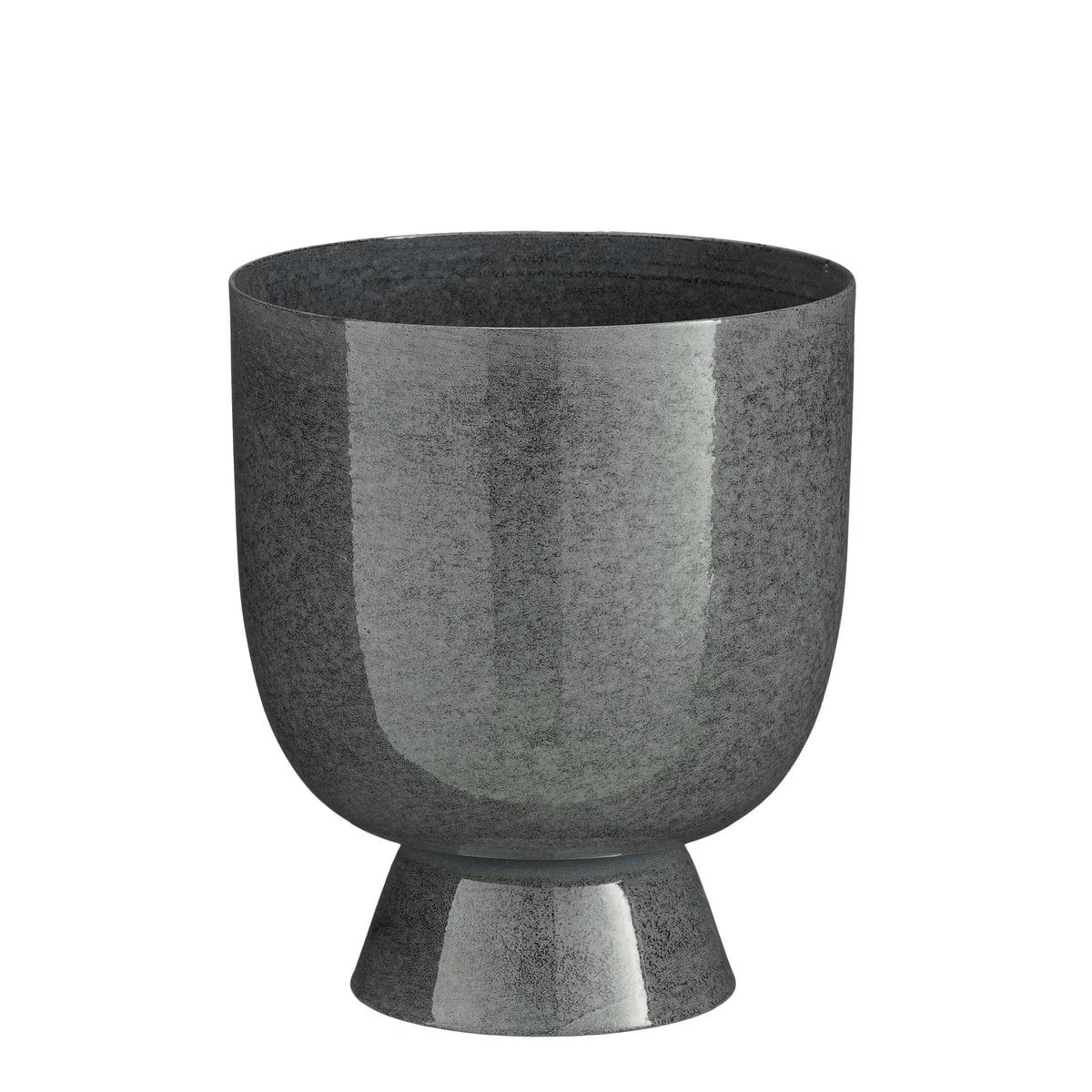 Mica Decorations James Plant Pot on Stand Grey – H22 x Ø19 cm – Iron Indoor Planter