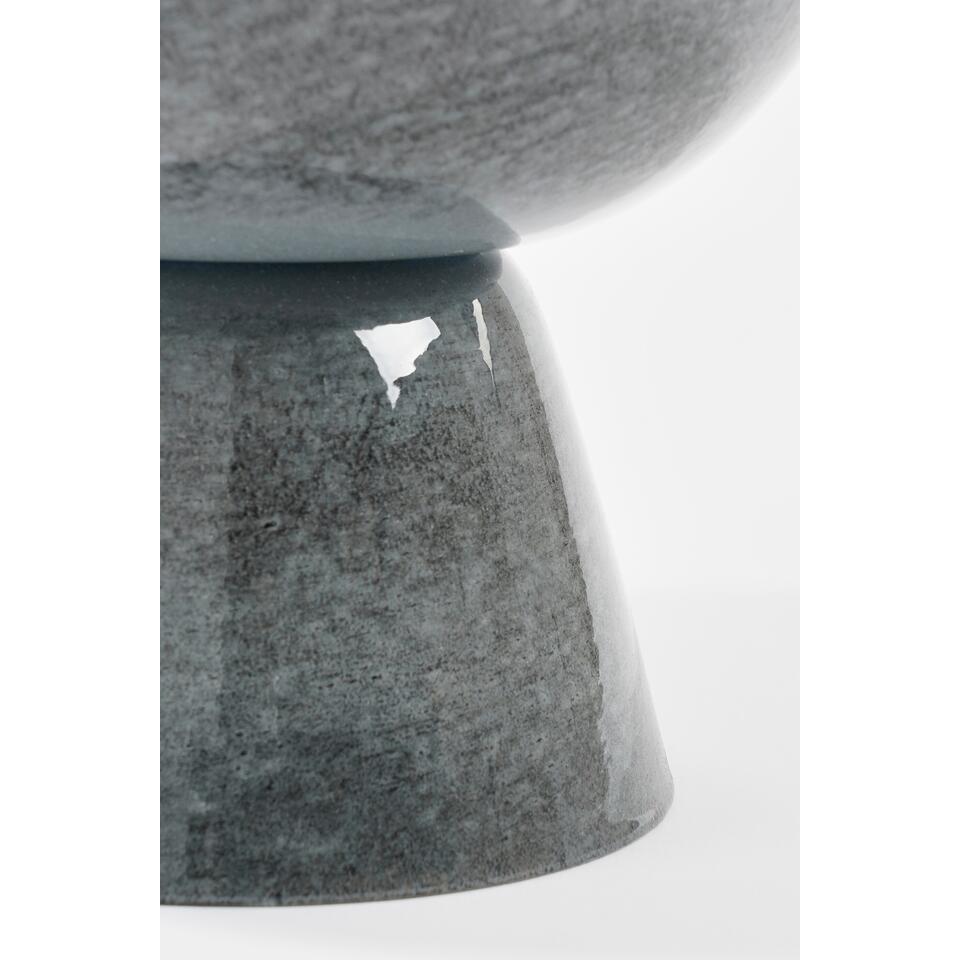 Mica Decorations James Plant Pot on Stand – Grey Metal