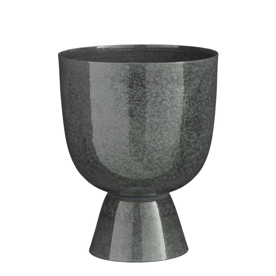 Mica Decorations James Plant Pot on Stand – Grey Metal