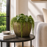 Mica Decorations Noma Plant Pot Brown Bronze – Ø27 x H26 cm – Ceramic Indoor Planter