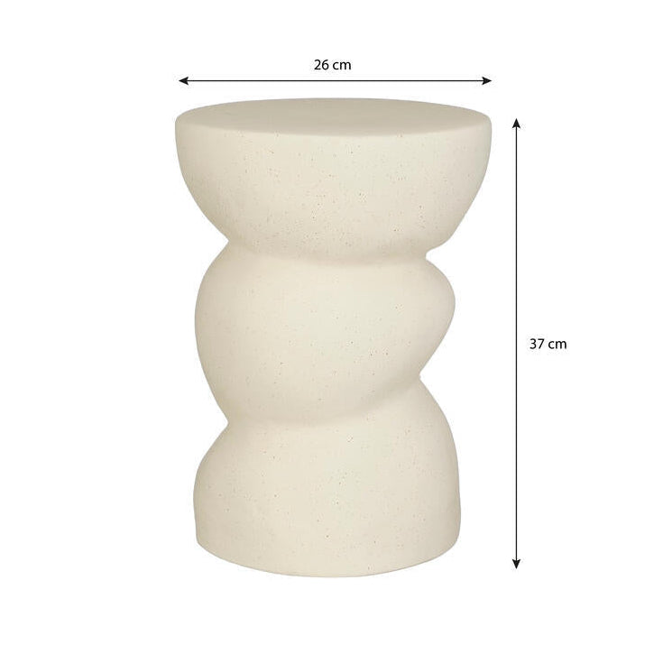 Mica Decorations Screw Side Table – White Ceramic