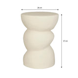 Mica Decorations Screw Side Table – White Ceramic