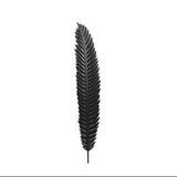 Mica Decorations Yuto Leaf Wall Decoration Black – 92 x 16 cm – Iron Metal Wall Art