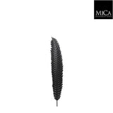 Mica Decorations Yuto Leaf Wall Decoration Black – 92 x 16 cm – Iron Metal Wall Art