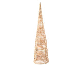 90cm Warm White Micro LED Wicker Outdoor Cone by Lumineo